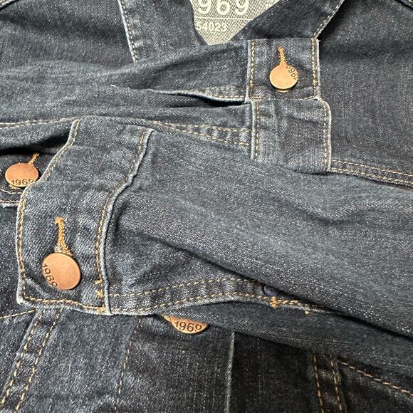 GAP Dark Wash Crop Denim Jacket - Size Small - Picture 3 of 5